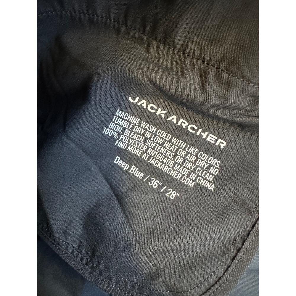 Jack Archer Jetsetter Tech Pants 36 x 28 Deep Blue Travel Performance Stretch - Picture 6 of 8